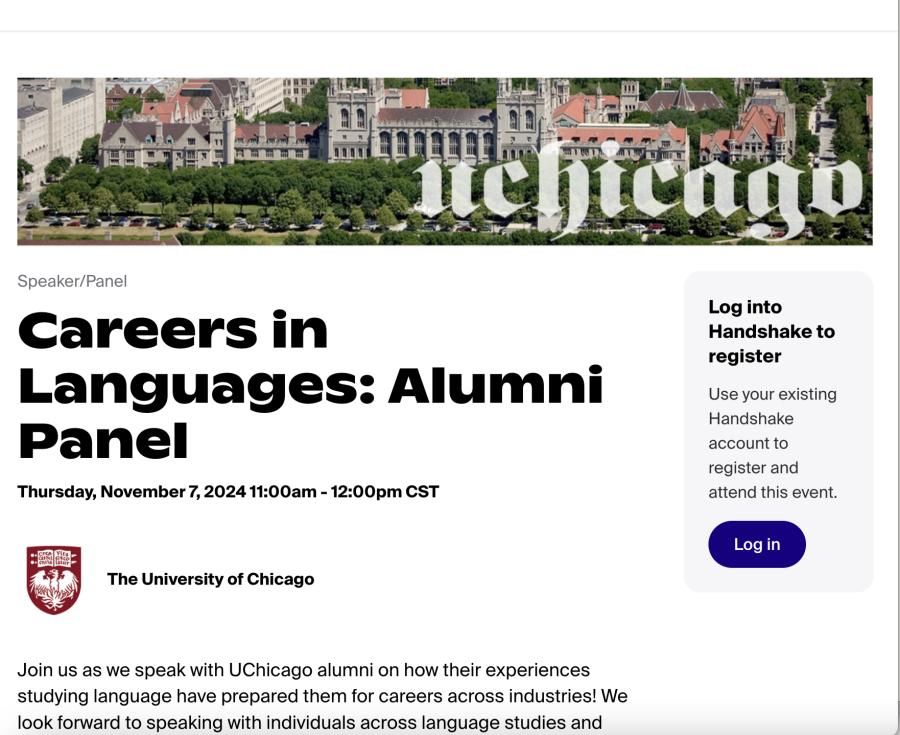 careers in languages alumni panel